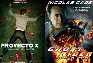 Proyecto X y Ghost Rider los mejores estrenos en los arranques