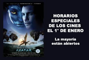 Cines abiertos el 1° de enero