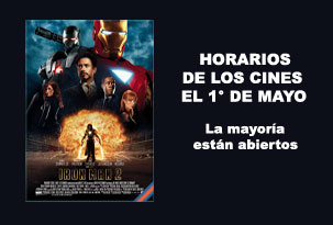 Cines abiertos el 1° de mayo