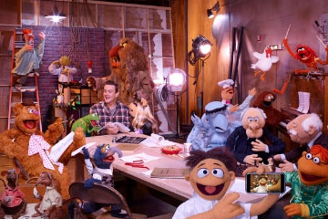 Los Muppets (con la rana René)