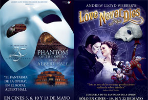 Dos musicales de El fantasma de la ópera llegan a los cines