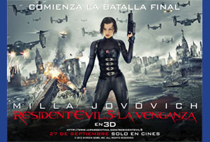 Resident evil lo más visto en el fin de semana de los cines