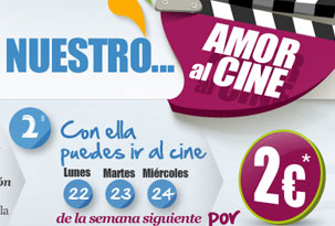 En España ponen 3 días de cine a 2€ por película