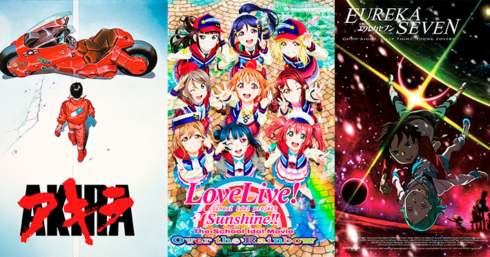 Se suman Love Live Sunshine, Akira y Eureka a los cines